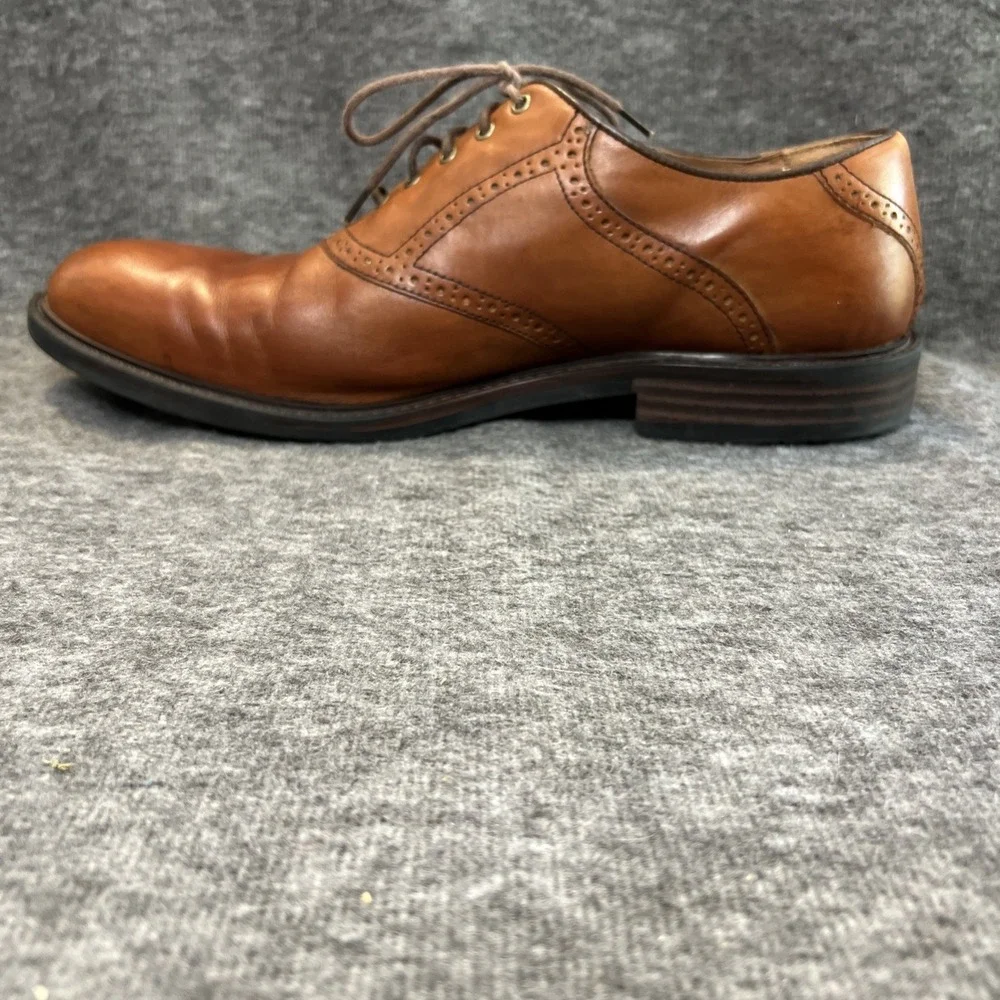 Johnston & Murphy Men's Size 12M Shoes Tabor‎ Saddle 20-2270 Mahogany Calfskin